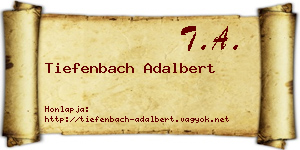 Tiefenbach Adalbert névjegykártya